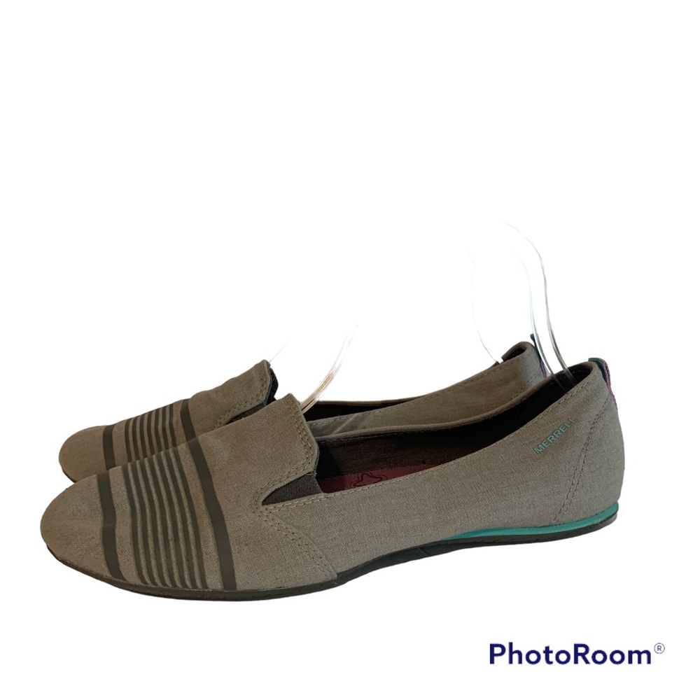 Merrell 8 Womens Getaway Alanah slip on light Grey Ballet Flats comfort shoe